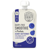 Serenity Kids 6+ Months Dairy Free Smoothie Baby Food - USDA Organic - Grass Fed Collagen Protein - 3.5 Ounce BPA-Free Pouch - B