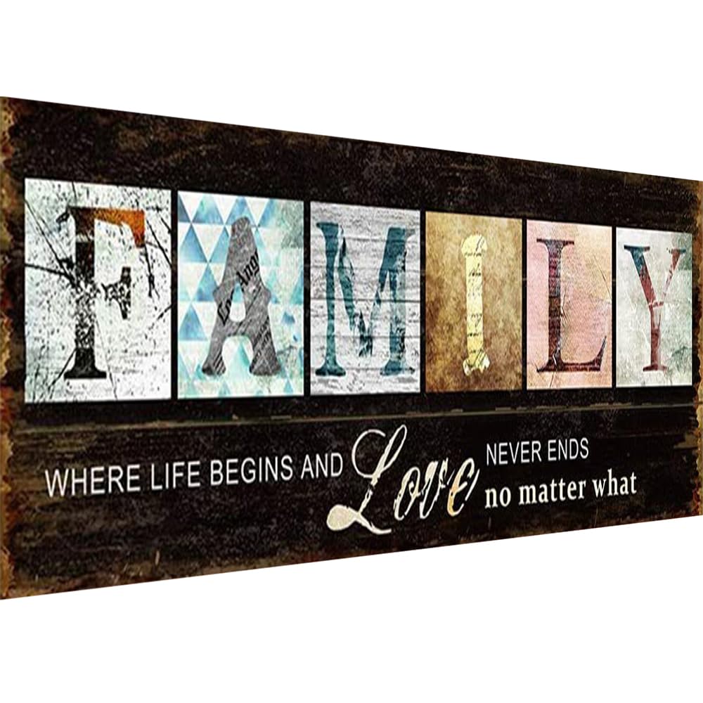 XWJJ Diamond Painting Kits,Diamond Art for Adults Family Full Round Drill Large Size(55.1x19.7 inch),Abstract Scenery Paint with