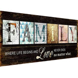 XWJJ Diamond Painting Kits,Diamond Art for Adults Family Full Round Drill Large Size(55.1x19.7 inch),Abstract Scenery Paint with