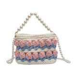 Enakshi Diy Knitting Crochet Bag Kit Decor Girls 7.09X2.76X5.12 Making Material Set Beige Blue Pink|Clothing, Shoes & Accessori