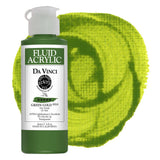 DA VINCI PAINTS Professional Artist Fluid Acrylic Paint, Green Gold, 4oz