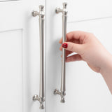 ASKANO 5 Pack 7-1/2 Inch Hole Centers, Brushed Nickel Cabinet Pulls Satin Nickel Cabinet Handles Silver Kitchen Hardware for Cab