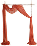 Cytdkve 2 Panels 24Ft Extra Long Wedding Arch Draping Fabric, Sheer Arch Drapes for Wedding Party Backdrop (Slightly Shimmery, B