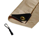 Heavy Duty Waterproof Desert Beige Tarp with Reinforced Corners (7X12)