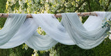 WARM HOME DESIGNS 6 Yards Long Silver Gray Fabric By The Yard. 55 Wide Sheer Bulk Fabric for Bed Canopy Curtains, Wedding Arch D