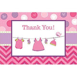 Shower with Love Girl Postcard Thank You Cards