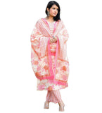 Gosriki Women'S Cotton Blend Straight Printed Kurta With Pant & Dupatta (Daraji Cream-Gs_Xl_Cream_X-Large),Cream,,B0CQVD7Q41