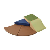 ECR4Kids SoftZone Junior Adventurer's Summit Slide, Corner Climber, Earthtone, 4-Piece
