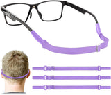 Adjustable Glasses Straps - 3 Pcs No Tail Adjustable Eyewear Retainer Glass Straps for Men, Women, Kids Eyelasses, Sunglasses,Pu