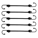 27Inch Bungee Cords Heavy Duty Outdoor by Garloy,Black Bungee Cords Onboth Ends with Hooks,Durable Rubber Canopy Ties Ideal for 