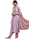 Libas Women'S Silk Blend Kurta Sets (36852O_Lavender_M)