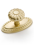 JIASENBAO Brushed Gold Cabinet Knobs 2 Pack with Base Brass Drawer Pulls Kitchen Cupboard Bathroom Dresser Cabinet Hardware Hand