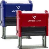 Approved/Rejected by Date Self Inking Rubber Stamp 2 Pack (Blue Ink/Red Ink) XLarge