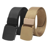 Niddleman MenS Nylon Belt, Brown And Beige, Spinning Buckle Design, Adjustable Casual And Formal Belt, Pack Of 2 (Black, 36)