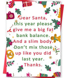 BENNLOOS Funny Santa Christmas Card for Friends Family, Happy Christmas Gifts for Him Her, Xmas Holiday