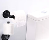 Industrial Style Toilet Paper Holder Vintage Metal Iron Pipe Wall Mounted Towel Rack Roll Holder for Bathroom Kitchen Bedroom,Ru