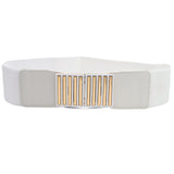 Redhorns Fabric Elastic Waist Belt For Women Dresses Rectangle Striped Design Stretchy Wide Belt For Ladies Saree Free Size (L