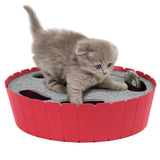 Pawaboo Interactive Cat Toy with Running Mouse, Electronic Motion Cat Toy Automatic Teaser for Indoor Cats, Pop and Play Hide Se