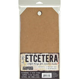 Stampers Anonymous THETC002 Tim Holtz Etcetera Medium Tag 6.5X12, Brown
