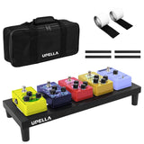UPELLA Guitar Pedal Board with Carry Bag Hook Loop, Aluminum Alloy Lightweight Effect Pedalboard 15'' x 5.7'' Black