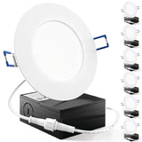 Sunco 6 Pack 4 Inch LED Recessed Lights, Slim Canless Ceiling Lighting, 650 LM, 10W (60W Equivalent), 2700K Soft White, Dimmable