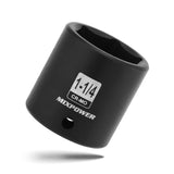 MIXPOWER 1/2 Drive Shallow Impact Socket, CR-MO, 1-1/4, 6 Point, Radius Corner Design, Axle Nut Impact Grade Socket for Easy Rem