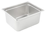 Winco AntiJamming Steam Pan, HalfSize x 6Inch, Standard Weight,Stainless Steel,Medium