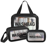 Offybird Set Of 3 Clear Makeup Pouches For Women Travel Toiletry Bags, Waterproof Cosmetic Organizer, Portable Wash Bag For Co