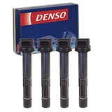 4 pc DENSO Direct Ignition Coils compatible with Honda CR-V 2.4L L4 2002-2009
