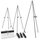 ARTEZA Display Stand, Pack of 6, 63-Inch Height, Black, Portable Easels for Trade Shows, Presentations, Art Displays