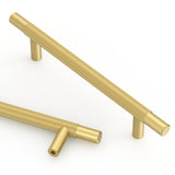 Asidrama 10 Pack 5 Inch(128mm) Brushed Gold Knurled Kitchen Cabinet Handles, Cabinet Pulls Kitchen Cabinet Hardware for Cupboard