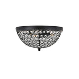 Living District Indoor Modern Home Decor Bright Taye 3 Light Matte Black Flush Mount