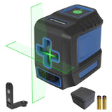 APOWER Laser Level, 100ft Self Leveling Green Cross Line nivel Laser, Lazer Leveler Tool for Picture Hanging Construction Floor 