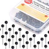 Yalis Push Pins Map Tacks 1/8-Inch Assorted Color Beads Head Map Marking Push Pins,500-count (Black)