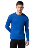 Fyltr Men'S Casual Crewneck Full Sleeve T-Shirt With Stab Stitched Front Pocket Detail,Cosmic Cobalt,Cosmic Cobalt,S