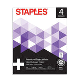Staples Inkjet & Laser Paper, 8 1/2 x 11, Bright White, 4-Ream Case