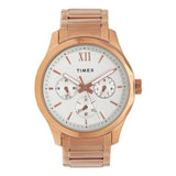 Timex Empera Analog Watch For Man With Silver Round Dial & Rose Gold Stainless Steel Bracelet Band Water Resistant Men'S Wrist W