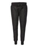 J. America Womens Mlange Fleece Joggers - Black, L