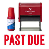 Classic Past Due Self Inking Rubber Stamp Combo with Refill (Red Ink) XLarge