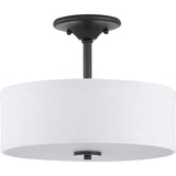 Progress Lighting Inspire Collection 13 Two-Light Semi-Flush, 10.13x13.00x13.00, Black