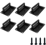 Bitray Recessed Lifting Handles Black Hatches Pull Handle Toolbox Recessed Flush Pull Handle for Deck Hatch -6Pcs