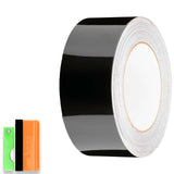 2 in x 25 FT Gloss Black Vinyl Wrap Kit Sticker Decal for Black Out Chrome Remove Window Trim Door Trim Self-Adhesive Air Release Waterproof and Scratch DIY