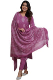 Gosriki Women'S Rayon Viscose Straight Printed Kurta With Pant & Dupatta (Kanisha Pink-Gs_Xl_Pink_X-Large),Pink,,B0F8ZWTYF4