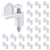 Blulu 24 Pack 3/8 in Nylon Window Screen Clip with Screws Offset Window Clips for Fastens Winter Window Screens, Storm Windows, 