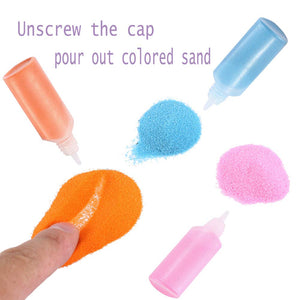 12 PCS Art Sand,1.25oz Bottles DIY Arts and Crafts Kit,Scenic Sand for Kids' Arts & Crafts,Terrarium Sand Play DIY Drawing Sandb
