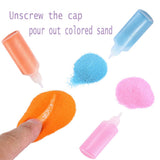 12 PCS Art Sand,1.25oz Bottles DIY Arts and Crafts Kit,Scenic Sand for Kids' Arts & Crafts,Terrarium Sand Play DIY Drawing Sandb