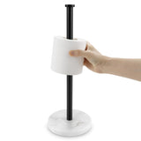 KES Matte Black Toilet Paper Holder Stand with Heavy Marble Base, Bathroom Toilet Paper Tissue Storage, Free Standing Toilet Pap