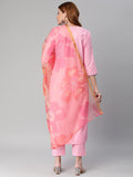 Gosriki Women'S Cotton Blend Solid Straight Kurta With Pant & With Dupatta (Chora Wp_Light Pink_L-Gs_Light Pink_Large),Light Pink,,B0BR7LJNW7