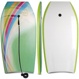 Raywer Body Board Lightweight With Eps Core Hdpe Slick Bottom  Leash & Adjustable Wrist Rope Great Surfing For Kids And Adults (Green 41-Inch) -Like New