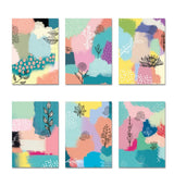 Doodle Floral Fuse Blank Notecards Set Of 12 With Envelopes | 3 X 4.25 Inch | All-Occasion Mini Greeting & Thank You Cards